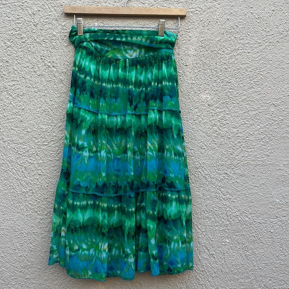 Y2K tie dye midi layered skirt - Picture 1 of 4